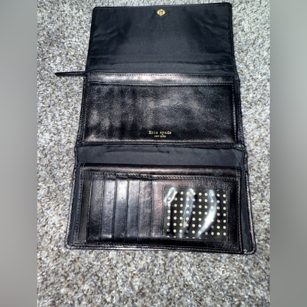 Kate spade black nylon trifold snap wallet - Picture 6 of 15